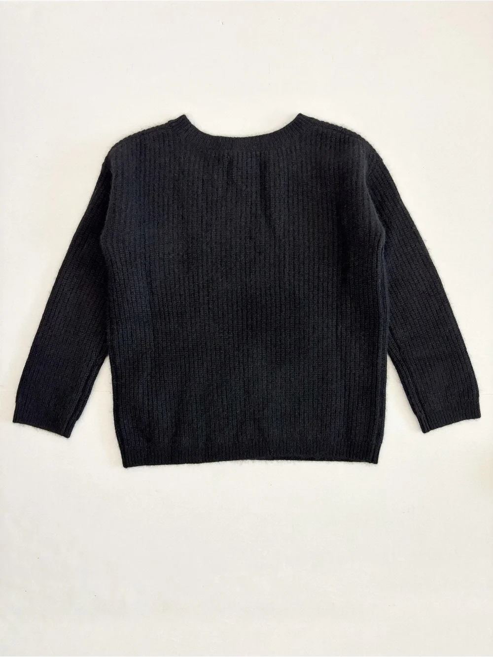 Quince Kids Washable Cashmere Fisherman Tunic Sweater in Black Size 8